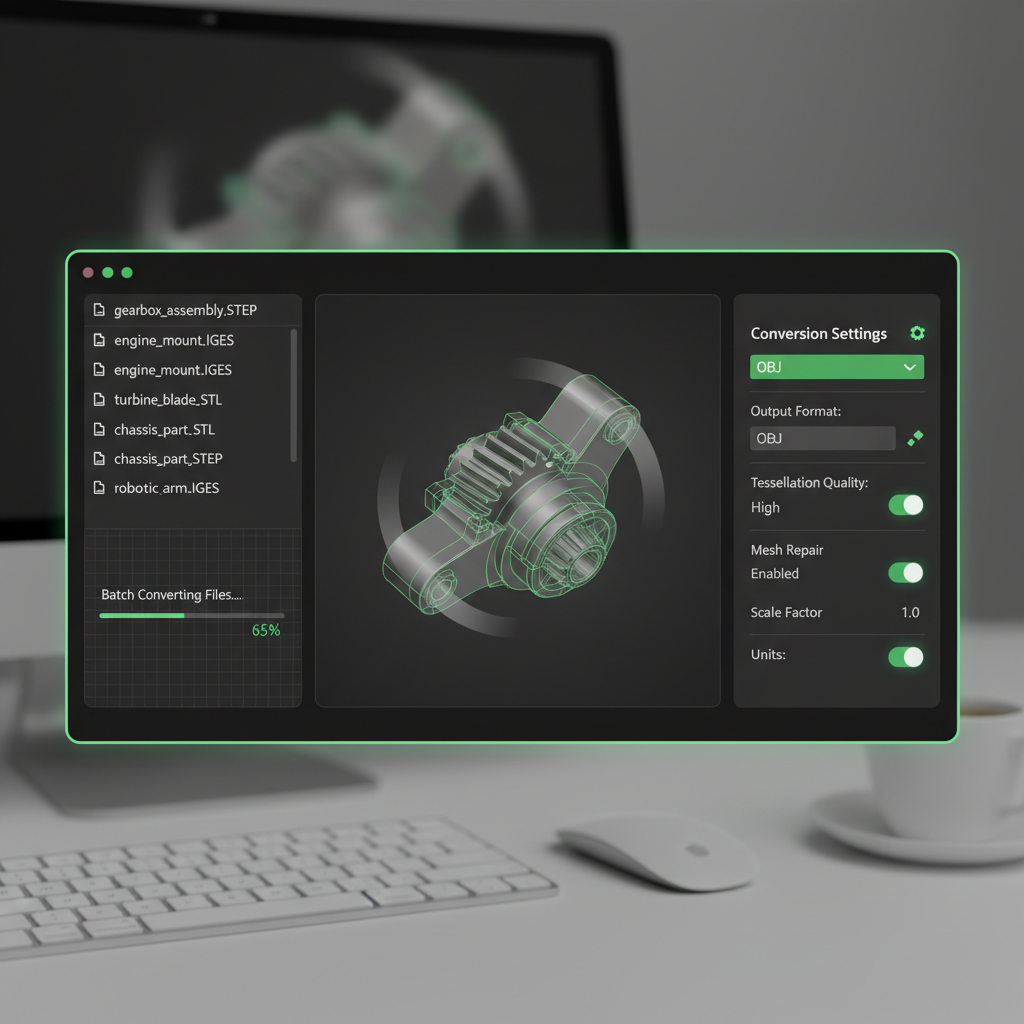 3D CAD Batch Converter interface